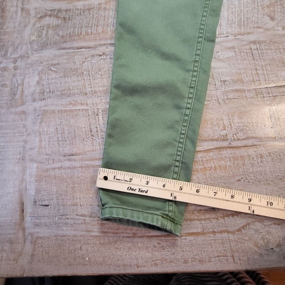 Flip Side Juniors 11 Reversible Skinny Jeans Green/ Woodland Camo Stretch - Picture 8 of 13